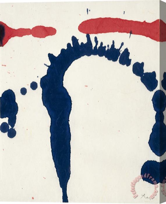 Robert Motherwell Lyric Suite: Red And Blue #2 Stretched Canvas Print / Canvas Art