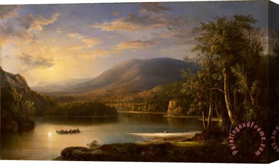 Robert Scott Duncanson Ellen's Isle - Loch Katrine Stretched Canvas Painting / Canvas Art