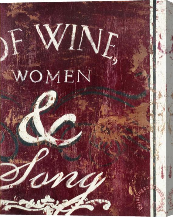 Rodney White Of Wine Women Song Stretched Canvas Painting / Canvas Art