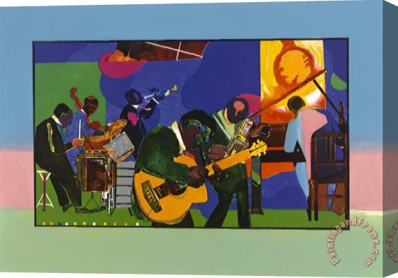 Romare Howard Bearden Jamming at The Savoy Stretched Canvas Print / Canvas Art