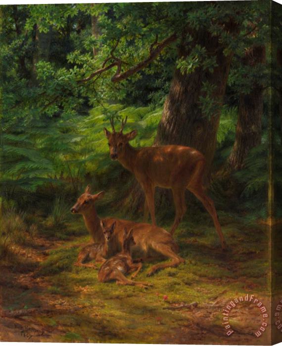 Rosa Bonheur Deer in Repose Stretched Canvas Painting / Canvas Art