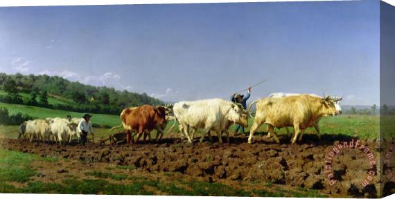 Rosa Bonheur Ploughing in Nivernais Stretched Canvas Painting / Canvas Art