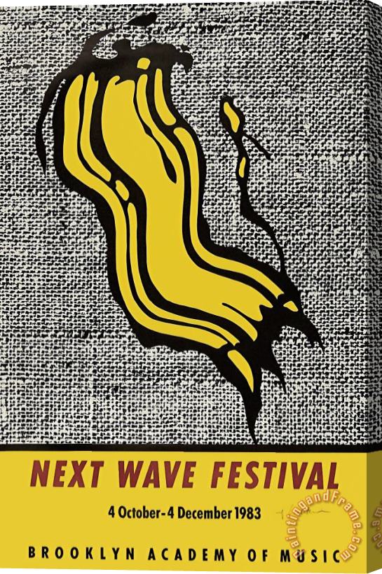 Roy Lichtenstein New Wave Festival Stretched Canvas Painting / Canvas Art