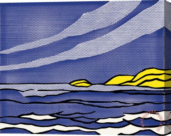 Roy Lichtenstein Sea Shore Stretched Canvas Painting / Canvas Art
