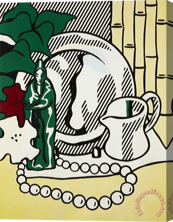 Roy Lichtenstein Still Life with Figurine, From Six Still Lifes, 1974 Stretched Canvas Painting / Canvas Art
