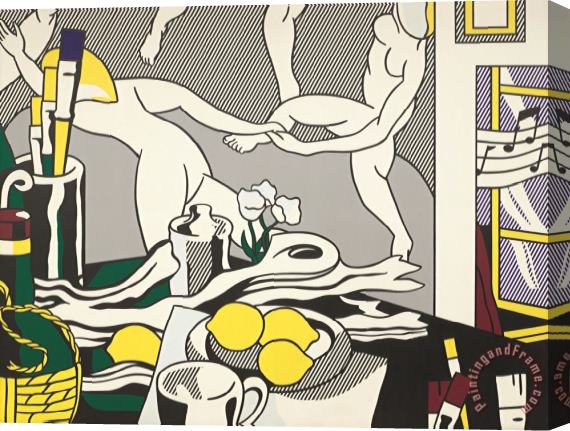 Roy Lichtenstein The Dance Stretched Canvas Print / Canvas Art