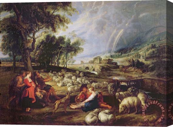 Rubens Landscape with a Rainbow Stretched Canvas Print / Canvas Art