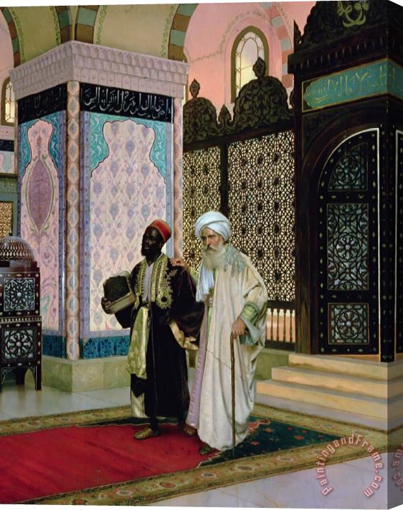 Rudolphe Ernst After Prayers At The Mosque Stretched Canvas Painting / Canvas Art