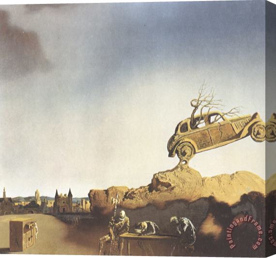 Salvador Dali Apparition of The Town of Delft Stretched Canvas Painting / Canvas Art