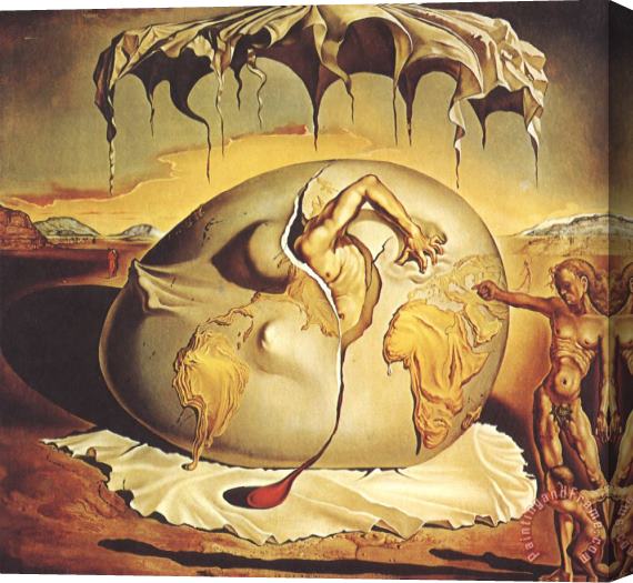 Salvador Dali Geopolitical Child Watching The Birth of The New Man 1943 Stretched Canvas Painting / Canvas Art