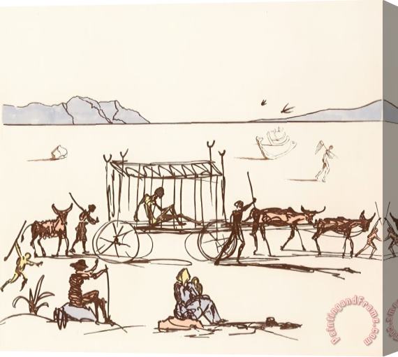 Salvador Dali Judgement, From Historia De Don Quichotte De La Stretched Canvas Print / Canvas Art