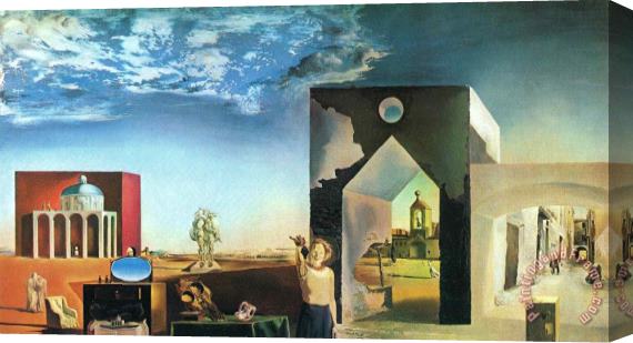 Salvador Dali Suburbs of a Paranoiac Critical Town Afternoon on The Outskirts of European History 1936 Stretched Canvas Painting / Canvas Art