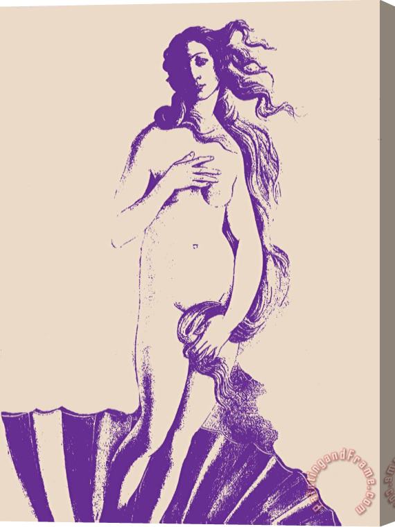 Sandro Botticelli Violet Venus Stretched Canvas Painting / Canvas Art
