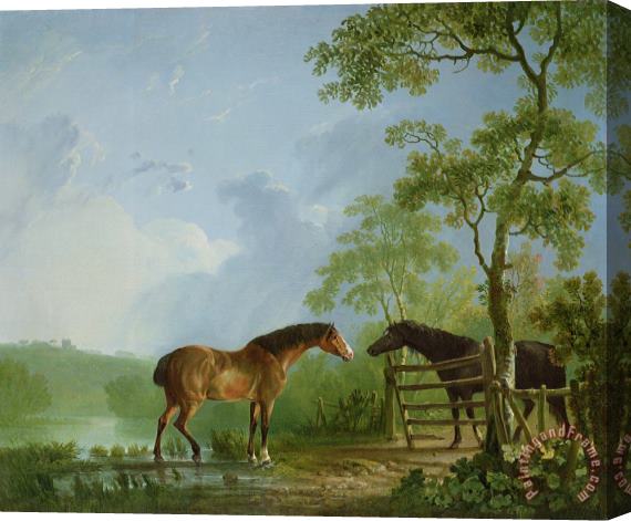 Sawrey Gilpin Mare and Stallion in a Landscape Stretched Canvas Print / Canvas Art