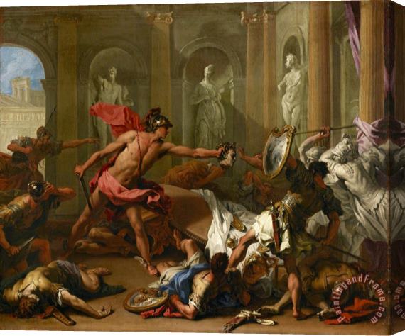 Sebastiano Ricci Perseus Confronting Phineus with The Head of Medusa Stretched Canvas Painting / Canvas Art
