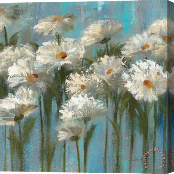 Silvia Vassileva Daisies by The Lake Stretched Canvas Painting / Canvas Art