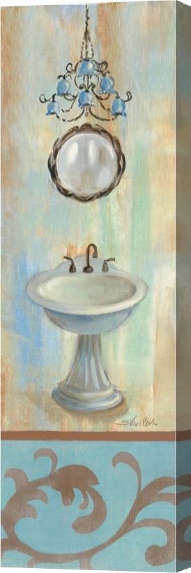 Silvia Vassileva French Bathroom in Blue II Stretched Canvas Print / Canvas Art