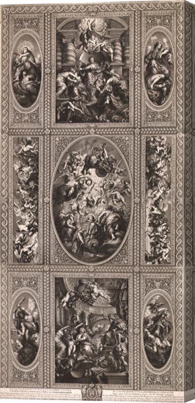 Simon Gribelin From The Painting of The Ceiling in The Banqueting House at White Hall in The Year 1720 Stretched Canvas Painting / Canvas Art