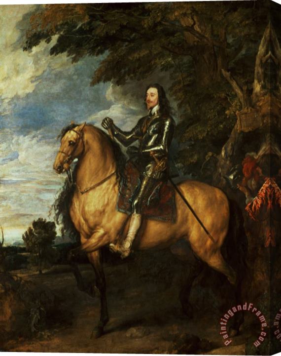 Sir Anthony van Dyck Equestrian Portrait of Charles I Stretched Canvas Painting / Canvas Art