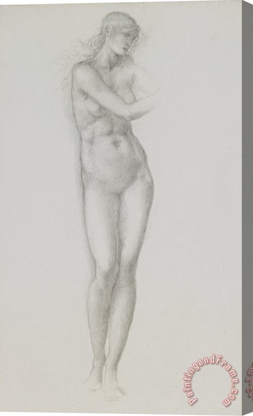 Sir Edward Coley Burne-Jones Nude Female Figure Study For Venus From The Pygmalion Series Stretched Canvas Print / Canvas Art