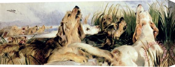 Sir Edwin Landseer Otter Hounds Stretched Canvas Print / Canvas Art