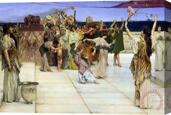 Sir Lawrence Alma-Tadema A Dedication to Bacchus Stretched Canvas Print / Canvas Art