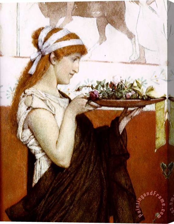 Sir Lawrence Alma-Tadema A Votive Offering Detail Stretched Canvas Painting / Canvas Art