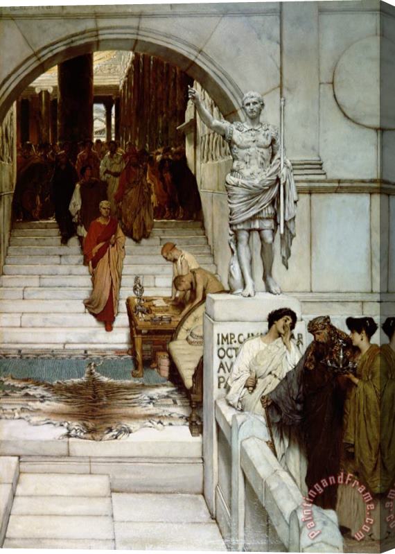 Sir Lawrence Alma-Tadema An Audience at Agrippa's Stretched Canvas Print / Canvas Art