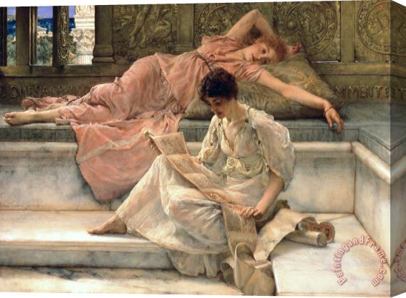 Sir Lawrence Alma-Tadema The Favourite Poet Stretched Canvas Painting / Canvas Art