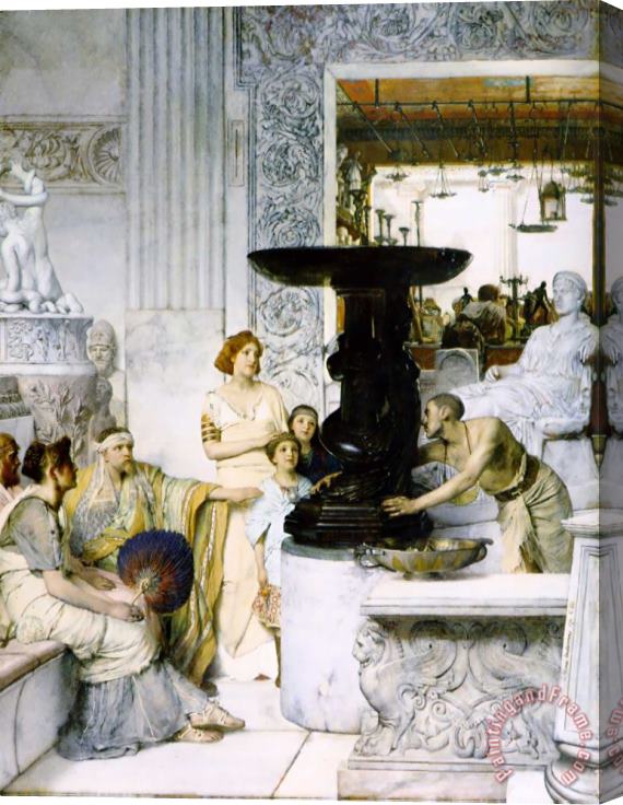 Sir Lawrence Alma-Tadema The Sculpture Gallery Stretched Canvas Print / Canvas Art