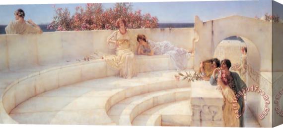 Sir Lawrence Alma-Tadema Under The Roof of Blue Ionian Weather Stretched Canvas Print / Canvas Art