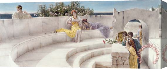 Sir Lawrence Alma-Tadema Under the Roof of Blue Ionian Weather Stretched Canvas Painting / Canvas Art