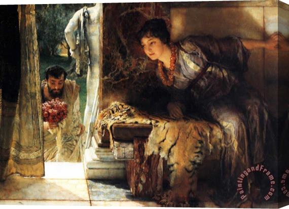 Sir Lawrence Alma-Tadema Welcome Footsteps Stretched Canvas Painting / Canvas Art