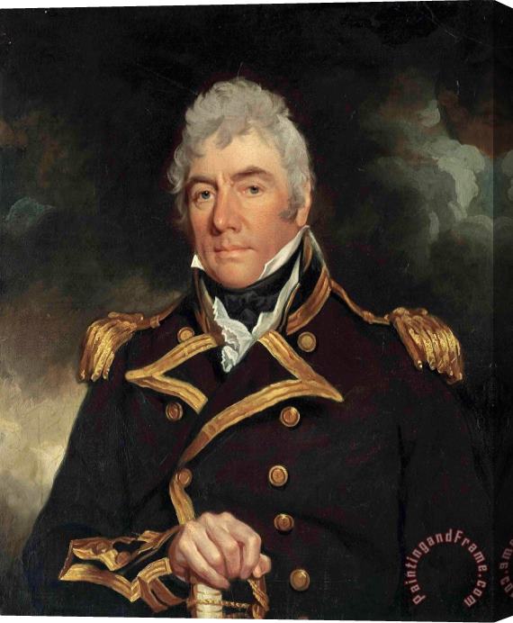 Sir William Beechey Portrait of a Gentleman Thought to Be Admiral Robert Roddam Stretched Canvas Painting / Canvas Art