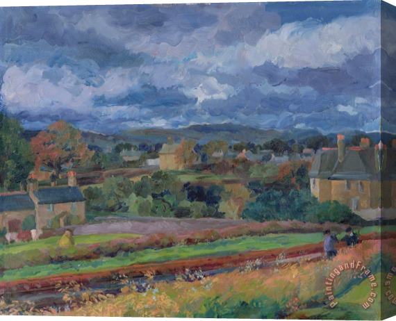 Stephen Harris Barbon From The Railway Line Autumn Stretched Canvas Painting / Canvas Art