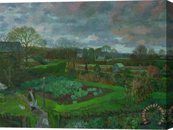 Stephen Harris The Kitchen Garden In Autumn Stretched Canvas Painting / Canvas Art
