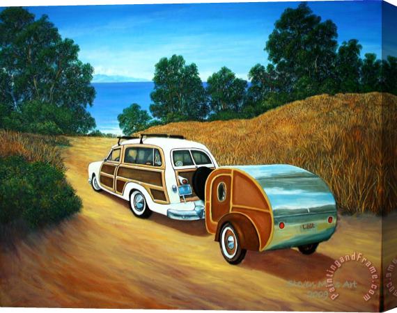 Steven Mills California Vacation Stretched Canvas Painting / Canvas Art