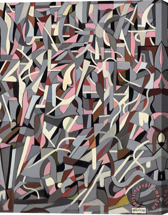 tamara de lempicka Composition Abstraite En Gris Et Rose, 1956 Stretched Canvas Painting / Canvas Art
