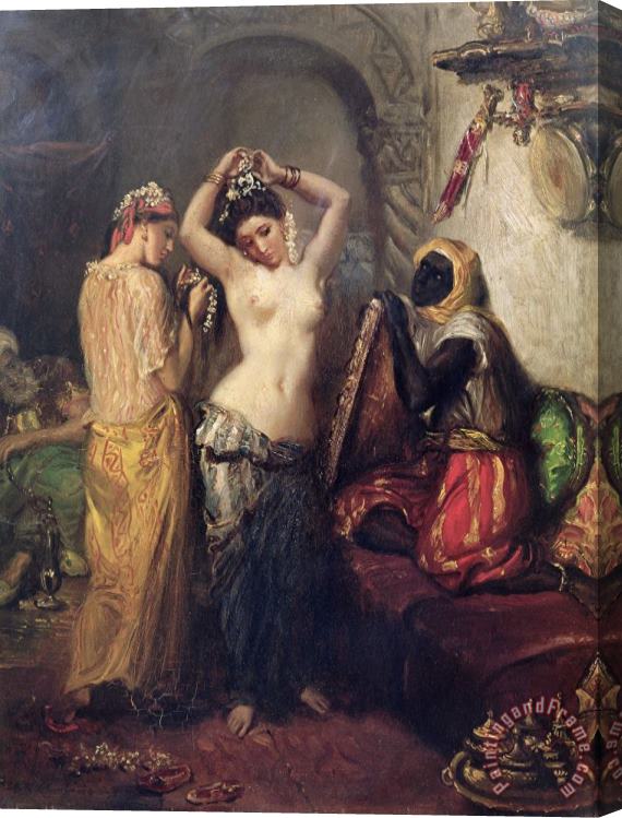 Theodore Chasseriau The Toilet in the Seraglio Stretched Canvas Painting / Canvas Art