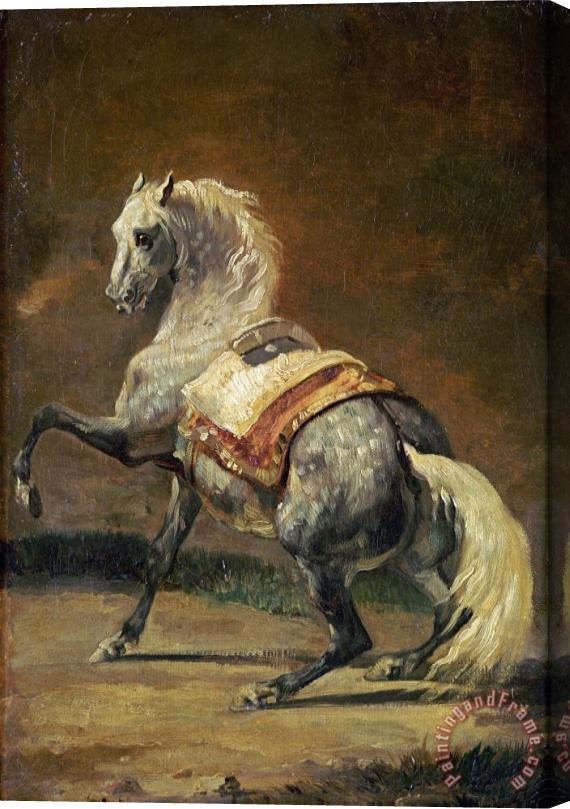 Theodore Gericault Dappled Grey Horse Stretched Canvas Painting / Canvas Art