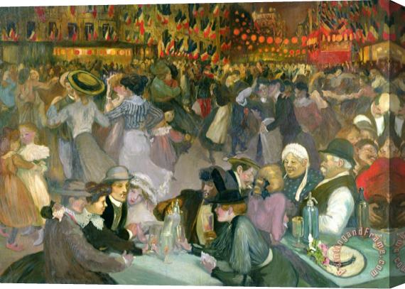 Theophile Alexandre Steinlen Ball on the 14th July Stretched Canvas Painting / Canvas Art