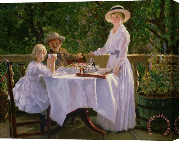 Thomas Barrett Summer Afternoon Tea Stretched Canvas Painting / Canvas Art