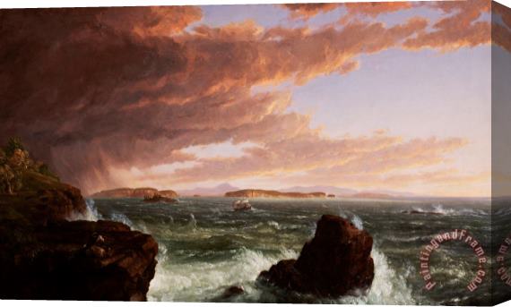 Thomas Cole View across Frenchman's Bay from Mt. Desert Island after a squall Stretched Canvas Painting / Canvas Art