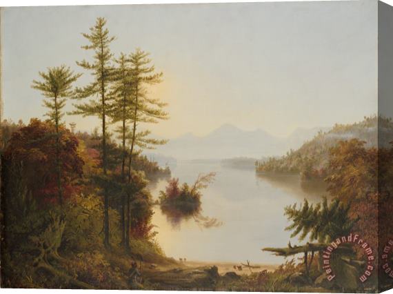 Thomas Cole View on Lake Winnipiseogee Stretched Canvas Print / Canvas Art