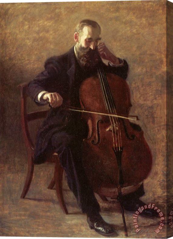 Thomas Eakins The Cello Player Stretched Canvas Print / Canvas Art