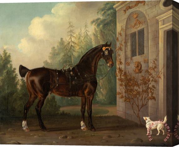 Thomas Gooch Lord Abergavenny's Dark Bay Carriage Horse with a Terrier Stretched Canvas Print / Canvas Art