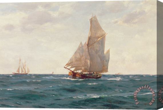 Thomas J Somerscales A Ketch and a Brigantine off the Coast Stretched Canvas Painting / Canvas Art