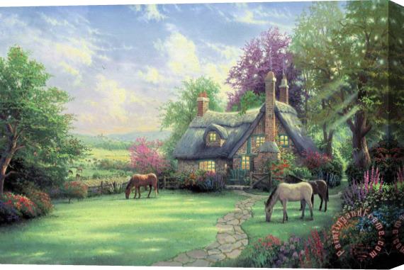 Thomas Kinkade A Perfect Summer Day Stretched Canvas Print / Canvas Art