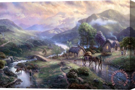 Thomas Kinkade Emerald Valley Stretched Canvas Print / Canvas Art