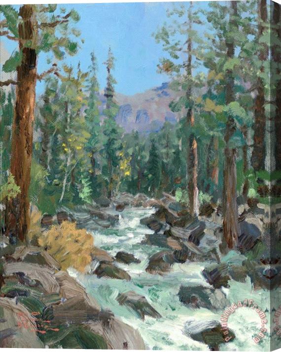 Thomas Kinkade High Country River Stretched Canvas Painting / Canvas Art